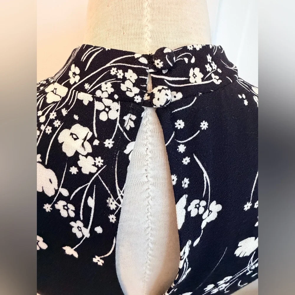 Reformation Mandarin Collar Black Dress -- Super Flattering! - Picture 12 of 14